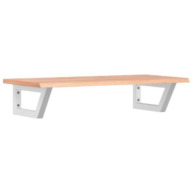 Berkfield Home Basin Shelf Wall Mounted Steel & Solid Wood Oak in Brown - image 1