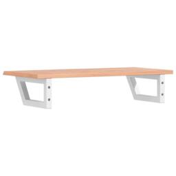 Berkfield Home Basin Shelf Wall Mounted Steel & Solid Wood Oak in Brown - thumbnail 6
