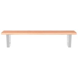 Berkfield Home Basin Shelf Wall Mounted Steel & Solid Wood Oak in Brown - thumbnail 4