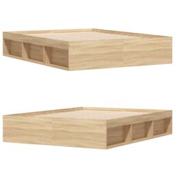 Berkfield Home Bed Frame Sonoma Oak 150x200 cm King Size in Brown - thumbnail 4