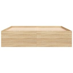 Berkfield Home Bed Frame Sonoma Oak 150x200 cm King Size in Brown - thumbnail 6