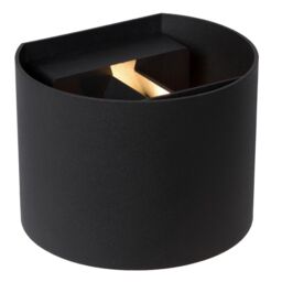 Lucide 'AXI' Non Dimmable Adjustable Up Down Bathroom LED Wall Spotlight in Black - thumbnail 4