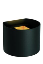 Lucide 'AXI' Non Dimmable Adjustable Up Down Bathroom LED Wall Spotlight in Black