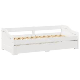 Berkfield Home Daybed with Trundle without Mattress IRUN White 90x200 cm - thumbnail 5