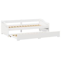 Berkfield Home Daybed with Trundle without Mattress IRUN White 90x200 cm - thumbnail 6