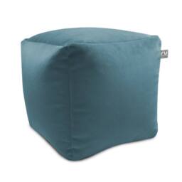 rucomfy Beanbags rucomfy Velvet Cube Bean Bag Pouffe - Soft Stylish Footstool in Teal - thumbnail 2