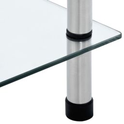 Berkfield Home 6-Tier Shelf Transparent 40x40x160 cm Tempered Glass in Clear - Size: 40 x 40 x 160 cm - thumbnail 5