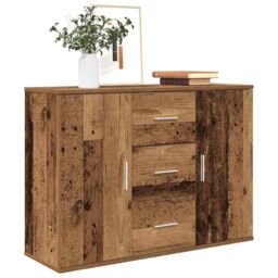 Berkfield Home Sideboard Old Wood 90x29.5x65 cm Engineered Wood in Brown - thumbnail 1