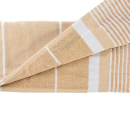 Nicola Spring 100% Cotton Bath Towel Turkish Style Hamman Blanket Bath Sheet - 160 x 90cm (x2) in Natural - thumbnail 4