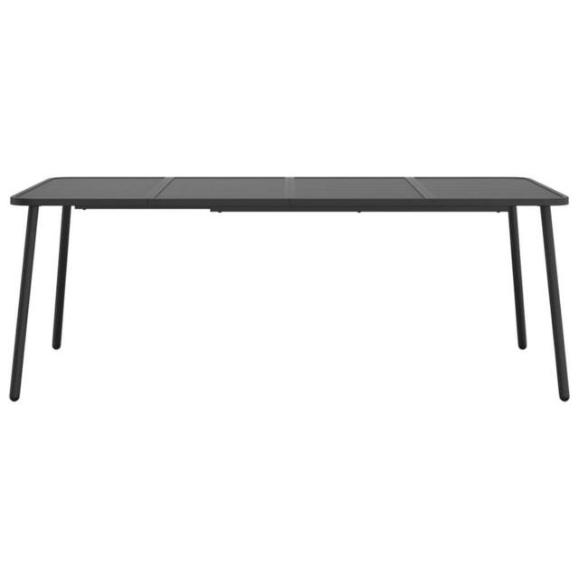Berkfield Home Garden Table Anthracite 200x100x71 cm Steel in Black - Size: 200 x 100 x 71 cm - image 1