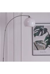 Living and Home Modern Arched Floor Lamp with Marble Base Adjustable Height 145-220CM - thumbnail 5