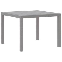 Berkfield Home Modern 5 Piece Garden Dining Set with Cushions Light Grey Poly Rattan - thumbnail 4