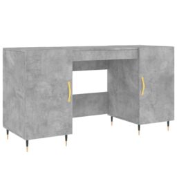 Berkfield Home Desk Concrete Grey 140x50x75 cm Engineered Wood - Size: 140 x 50 x 75 cm - thumbnail 2