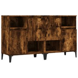 Berkfield Home Sideboards 2 pcs Smoked Oak 60x35x70 cm Engineered Wood in Brown - Size: 60 x 35 x 70 cm - thumbnail 2