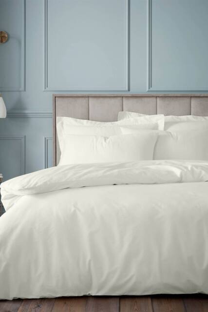 Bianca Egyptian Cotton 180 Thread Count Cotton Duvet Cover Set in Cream - Size: Single - image 1