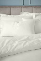 Bianca Egyptian Cotton 180 Thread Count Cotton Duvet Cover Set in Cream - Size: Single - thumbnail 2