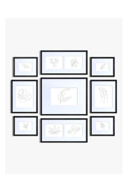 nielsen 9 Piece Picture Frame Set/Gallery Wall for 11 Photos - Black - image 1