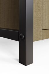 FWStyle Lowry Solid Pine 2 Drawer 2 Door Sideboard (H) 90 (W) 100 (D) 45cm in Brown - thumbnail 4