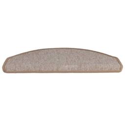 Berkfield Home Carpet Stair Treads 15 pcs Light Brown 65x24x4 cm - Size: Medium - thumbnail 4