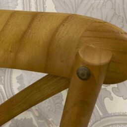 Minster French Cross Back Dining Chair - Wood - L46 x W49 x H88 cm - Natural in Brown - Size: 1 Pack - thumbnail 9