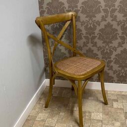 Minster French Cross Back Dining Chair - Wood - L46 x W49 x H88 cm - Natural in Brown - Size: 1 Pack - thumbnail 7