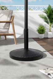 H&O Direct Resin Heavy Duty Outdoor Parasol Stand Umbrella Base in Black - thumbnail 2