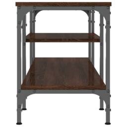 Berkfield Home TV Cabinet Brown Oak 121x35x45 cm Engineered Wood&Iron - Size: 121 x 35 x 45 cm - thumbnail 5