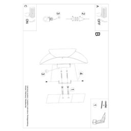 Sollux Lighting Modern Wall Lamp 30x13x10cm 1xLight in White - Size: 30 x 13 x 10 cm - thumbnail 5