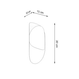 Sollux Lighting Modern Wall Lamp 30x13x10cm 1xLight in White - Size: 30 x 13 x 10 cm - thumbnail 4