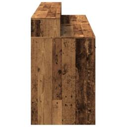 Berkfield Home Soft Desk with LED Lights Old Wood 160x55x91 cm Engineered Wood in Brown - Size: 160 x 55 x 91 cm - thumbnail 7