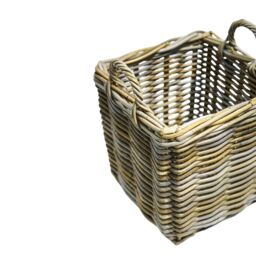 Ivyline Wicker Log Basket Square S/2 45x50, 40x35cm - Multi Purpose Use - Premium Quality - Extra Large in Natural - Size: 40x35 cm - thumbnail 5