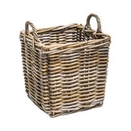 Ivyline Wicker Log Basket Square S/2 45x50, 40x35cm - Multi Purpose Use - Premium Quality - Extra Large in Natural - Size: 40x35 cm - thumbnail 4