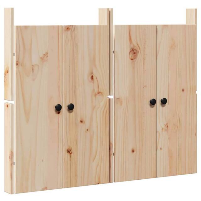 Berkfield Home Outdoor Kitchen Doors 2 pcs 50x9x82 cm Solid Wood Pine in Cream - Size: 50 x 9 x 82 cm - image 1