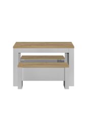 Birlea Dining Table & Bench Set Highgate 2 Kitchen Traditional in Grey - thumbnail 8