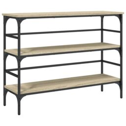 Berkfield Home Console Table Sonoma Oak 100x32x75 cm Engineered Wood in Brown - Size: 100 x 32 x 75 cm - thumbnail 2