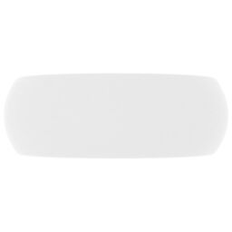 Berkfield Home Luxury Wash Basin Round Matt White 40x15 cm Ceramic - thumbnail 4