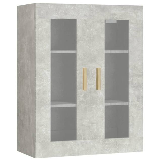 Berkfield Home Hanging Wall Cabinet Concrete Grey 69.5x34x90 cm - image 1
