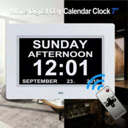 NESTLUNE LED Electric Digital Alarm Clock Mains Power Mirror Display in White - Size: 100 cm x 15 cm - thumbnail 6