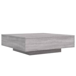 Berkfield Home Coffee Table with LED Lights Grey Sonoma 100x100x31 cm - Size: 100 x 100 x 31 cm - thumbnail 3