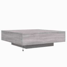 Berkfield Home Coffee Table with LED Lights Grey Sonoma 100x100x31 cm - Size: 100 x 100 x 31 cm - thumbnail 8