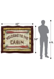 JQ Licensing Welcome To The Cabin Sign Silky Touch Super Soft Throw Blanket 152 X 127 cm in White - thumbnail 5