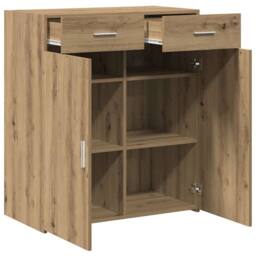 Berkfield Home Storage Cabinet Artisan Oak 80x42.5x93.5 cm Engineered Wood in Brown - thumbnail 5