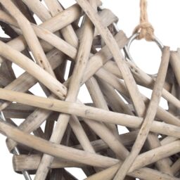 Red Hamper Wicker Full Antique Wash Heart in Grey - thumbnail 2