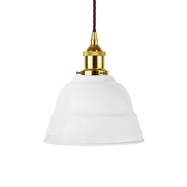 SE Home White Lincoln Pendant Light - Gold - Brown Twisted - image 1