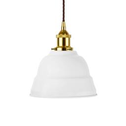 SE Home White Lincoln Pendant Light - Gold - Brown Twisted - thumbnail 1