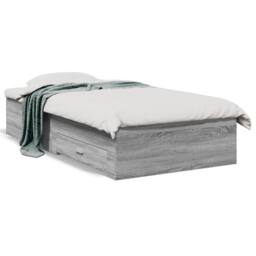 Berkfield Home Bed Frame with Drawers without Mattress Grey Sonoma 100x200 cm - thumbnail 1