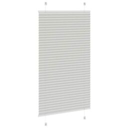 Berkfield Home Pleated Blind Light Grey 75x150 cm Fabric Width 74.4 cm Polyester - thumbnail 4