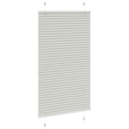 Berkfield Home Pleated Blind Light Grey 75x150 cm Fabric Width 74.4 cm Polyester - thumbnail 3