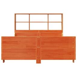 Berkfield Home Decorative Bookcase Bed without Mattress Wax Brown 140x200 cm Sol - thumbnail 4