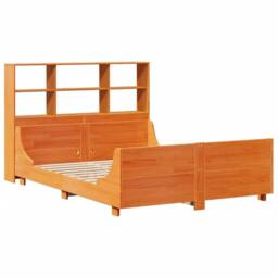 Berkfield Home Decorative Bookcase Bed without Mattress Wax Brown 140x200 cm Sol - thumbnail 1